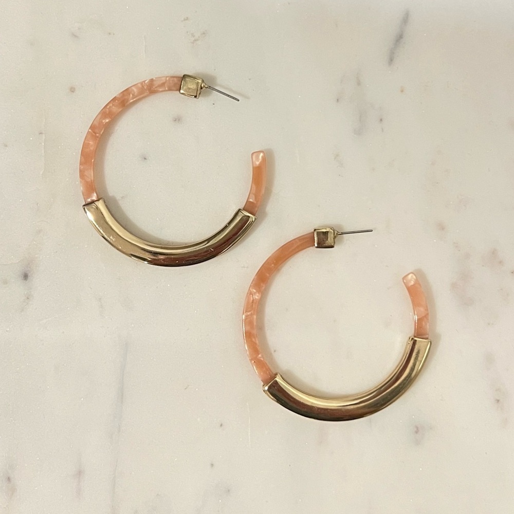 Pink and gold hoops